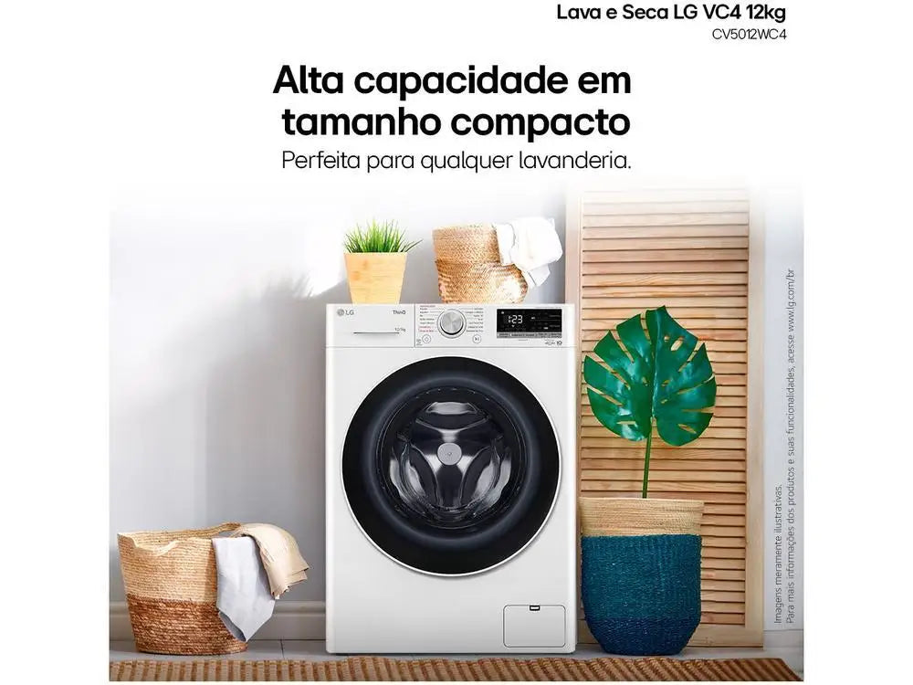 Lg 12kg Smart Washer Dryer Vc4 Cv5012Wc4 with - 110V