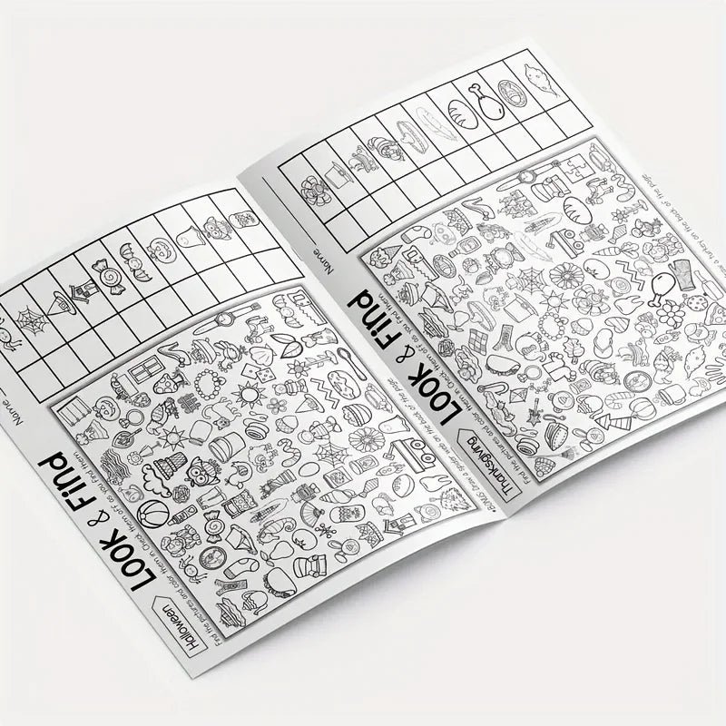Livre de coloriage d’objets cachés pour enfants, avec plus de 100 pages à colorier et à compléter – Cahier d’activités interactif de recherche et de coloriage, adapté à l’école, à la maison et aux voyages – Livre éducatif de jeux et d’énigmes
