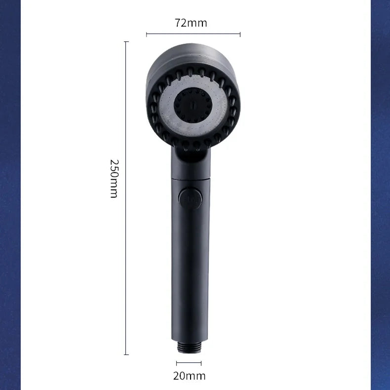 Pommeau de douche filtrant haute pression 3 modes avec brosse de massage, accessoires de salle de bain