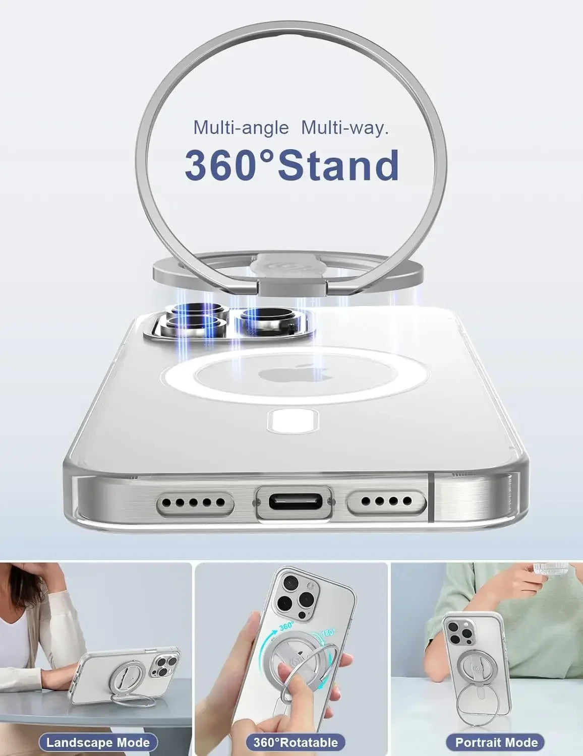 EWA MagOne 3e Support de téléphone MagSafe Anneau magnétique pour téléphone Béquille Magnétique Prise pour tous les téléphones  Support