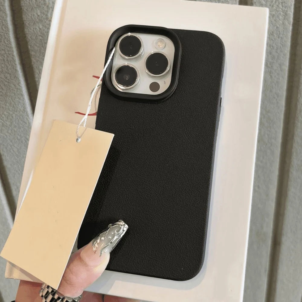 Coque de téléphone en cuir pour iPhone 17 Pro Max 16 18 Pro Max 13 11 15 14 Plus 12 17 Air 17Promax Antichoc TPU souple Étui Coque
