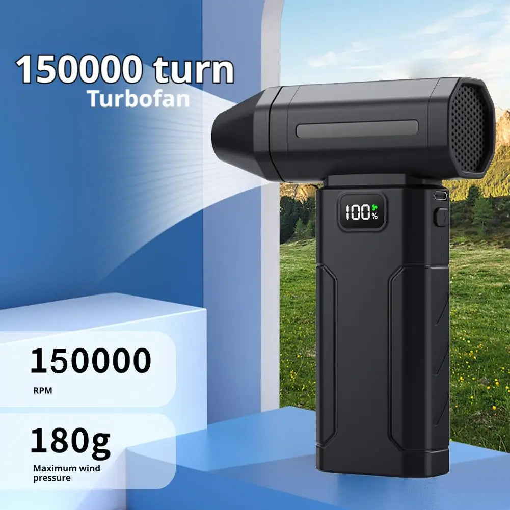 Souffleur de ventilateur turbo à moteur sans balais X8 150000 tr/min, puissant souffleur d'air électrique, nettoyeur de poussière sous vide, nettoyeur de poussière portable, ventilateur violent