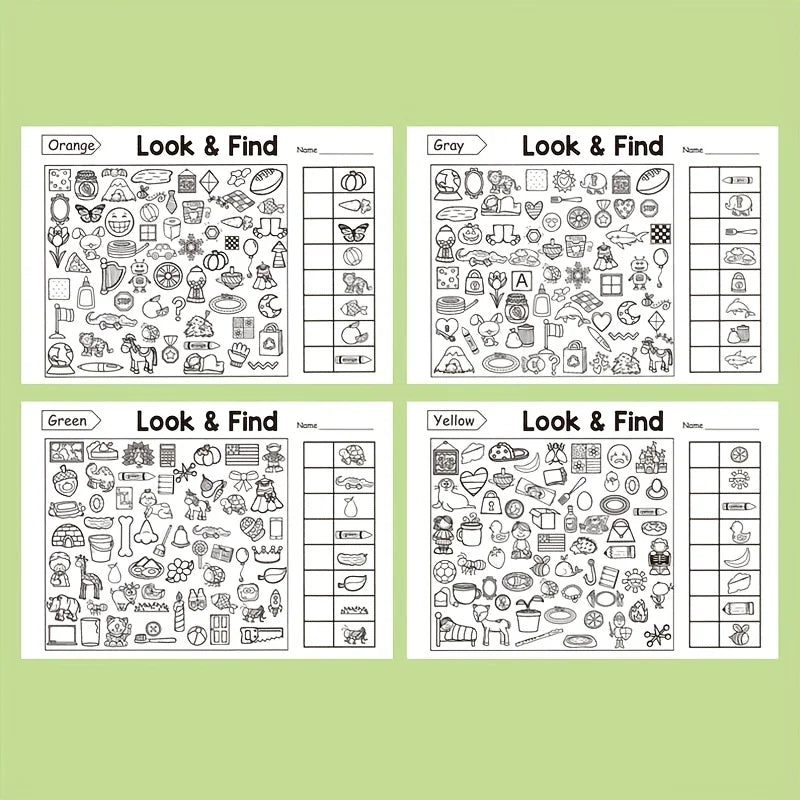 Livre de coloriage d’objets cachés pour enfants, avec plus de 100 pages à colorier et à compléter – Cahier d’activités interactif de recherche et de coloriage, adapté à l’école, à la maison et aux voyages – Livre éducatif de jeux et d’énigmes