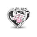 Pink Charms Original 925 Sterling Silver Heart Bow Perfume Bottle Charms Beads Pendants Fit Bracelet DIY Women Jewelry Making