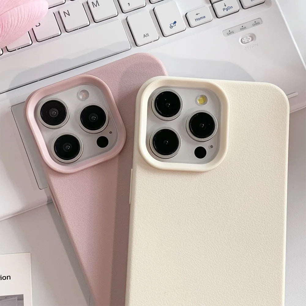 Coque de téléphone en cuir pour iPhone 17 Pro Max 16 18 Pro Max 13 11 15 14 Plus 12 17 Air 17Promax Antichoc TPU souple Étui Coque