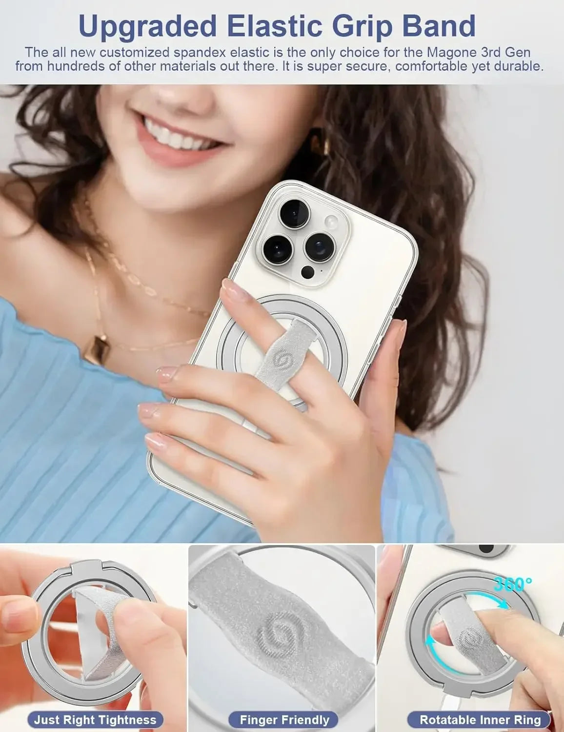 EWA MagOne 3e Support de téléphone MagSafe Anneau magnétique pour téléphone Béquille Magnétique Prise pour tous les téléphones  Support
