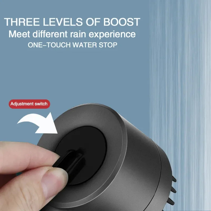 Pommeau de douche filtrant haute pression 3 modes avec brosse de massage, accessoires de salle de bain