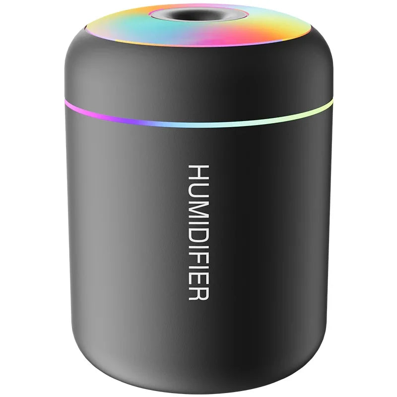 Mini humidificateur d’air 180 ml, diffuseur d’arômes électrique USB, purificateur d’huiles essentielles, générateur de brume pour aromathérapie avec éclairage, pour voiture, maison et chambre