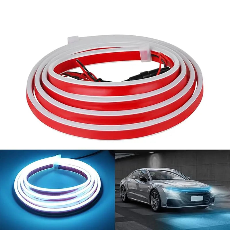 Daytime Running Lights LED Engine Hood Light Bar Kit High Brightness Flexible Hood Strip Waterproof for SUV Truck Accessories