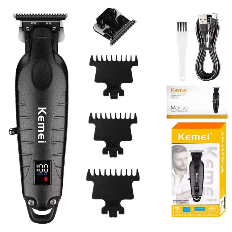 Kemei KM-2293 Hair Cutting Machine Professional Rechargeable Barber Hair Clippers Electric Hair Trimmers Cordless for Men
