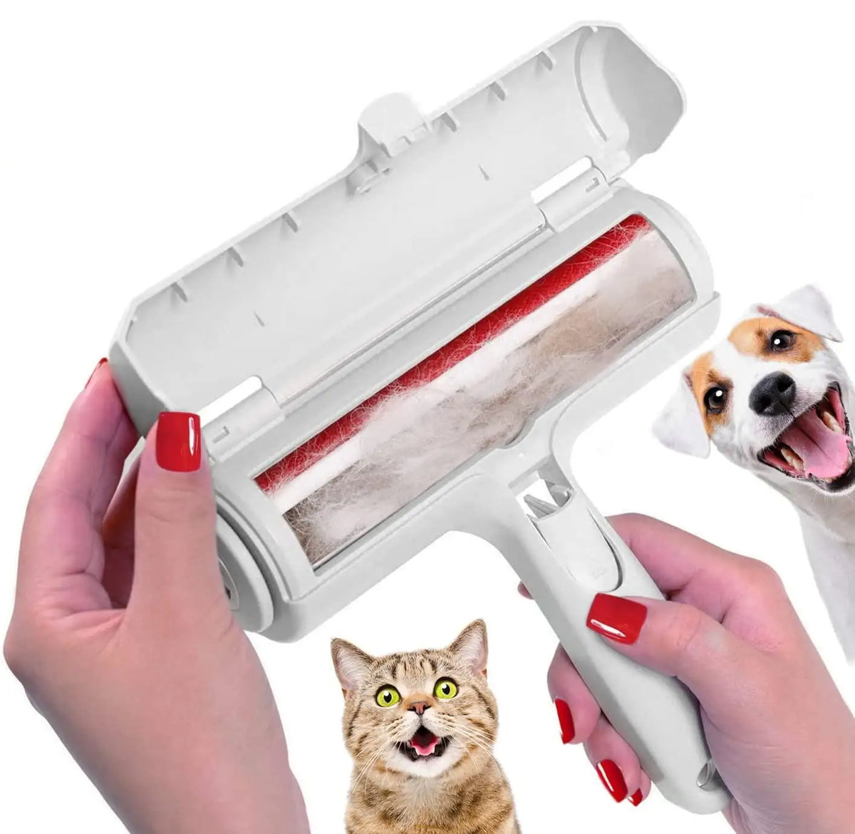 Rouleau Anti-Poils d'Animaux - Épilateur pour Chiens et Chats avec Base Autonettoyante - Outil Efficace pour Enlever les Poils d'Animaux - Idéal pour les Meubles